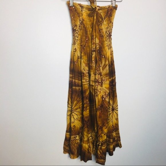 Vintage swim Cover Up sequined Halter top - Picture 9 of 10